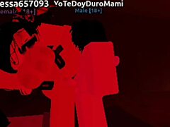 In a wild Roblox scene, the slut whore gets fucked hard in her pussy and ass