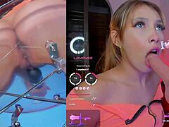 LATINA SLUT ENJOYS MACHINE SUCKING AND VIBRATOR THRUSTING IN HER TIGHT PUSSY