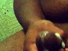 Big Black Cock Releases Cumshot In Solo Shower Masturbation Scene