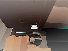 Futa takes control and fucks a slut hard in the Roblox condo setting