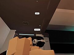 Futa takes control and fucks a slut hard in the Roblox condo setting