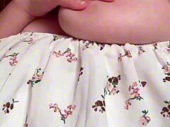 this very beautiful natural girl fingers her pussy in homemade masturbation with cute tits and ass