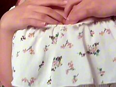 this very beautiful natural girl fingers her pussy in homemade masturbation with cute tits and ass