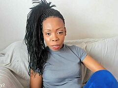 Ebony beauty with big ass shares message to followers asking for comment responses