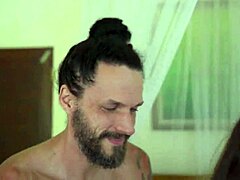 I got to tie both of them up with bondage as cute college babes in pov blowjob and riding