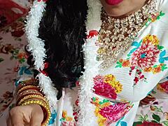 That small sister does her first time anal creampie with stepbrother in the bedroom, including dirty talk and close-up licking.