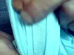 Byrd grabs his massive cock for a solo homemade jerk off session in the bathroom flashing his long hair until he squirts hugely for his watching wife