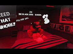 Monster Cock Pounds Big Tits Girlfriend in Rough Anal Assfucking