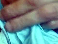 Byrd grabs his massive cock for a solo homemade jerk off session in the bathroom flashing his long hair until he squirts hugely for his watching wife