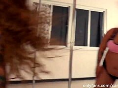 The bbw stripper started with a teasing dance, her big ass shaking as clothes ripped off in chubby belly moves.