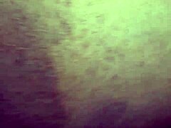 Man plays with huge black cock in big close-up view