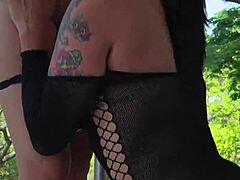 Blonde Latina friend with fake tits and small waist fucks hard on balcony in lesbian softcore