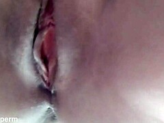 I feel so horny as amateur babe masturbating my pink pussy near stepdad and friends