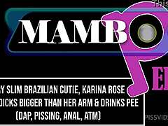 oh man this slim brazilian cutie karina rose handles dicks bigger than her arm in dap pissing anal atm 4on1 like a pro