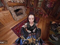 Then this sexy ebony valkyrie in marvel cosplay parody keeps fucking thor with deepthroat and riding in vr conk pt 2