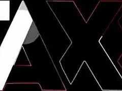 Busty brunette seduces him in pink lingerie and stockings for fucking and facial.