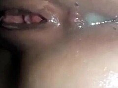 my tight spot clenched as he pushed in i peaked loudly with a messy surprise