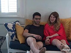 Watch this hot babe work her clit with dildo during intense fucking!