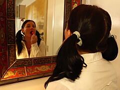 sexy casey cumz teases miles longs hard cock with her big tits and sensual hands. its time for a hot facial finish.