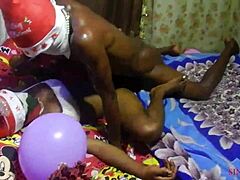 Bold Christmas Surprise Pussy Gift To Ex Boyfriend With Hard Wet Fucking