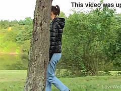 Susie surprises with an outdoor pissing scene that contrasts her solo softcore vibe