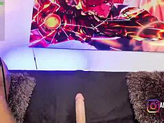 Anthonelladoll Teases With Big Ass Riding Vibrator In Cowgirl Position