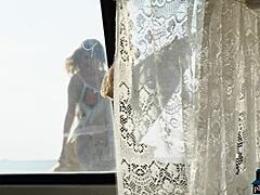 stunning latina playboy model azura grace with big natural tits and perfect ass strips teasingly