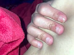 He was massaging my legs and begging for my pussy, then he stole my butt plug and shoved it in his ass to get his dick hard