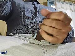 Malik Drago9's BIG DICK gets VERY HORNY at work, JERKING OFF and CUMMING a lot in solo anal play