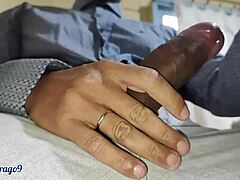 Malik Drago9's BIG DICK gets VERY HORNY at work, JERKING OFF and CUMMING a lot in solo anal play