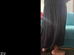 Sogra boldly exhibits milf body in lingerie for naked solo fetish