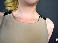 Blonde cute hottie Keyton sucks a cock and gets her wet pussy fucked? In doggystyle with rimjob and deepthroat