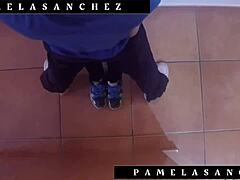 Hidden camera spies intense neighbor fuck in house closet with horny thrusting action