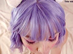 Teen karneli bandi gives juicy blowjob with deepthroat and takes cumshot facial