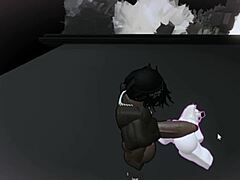 oh man, check out me jerking this monster big black cock right in front of that cheating prostitute until facial cumshot