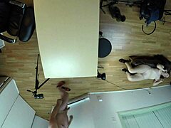 audrey decker gets into a casual casting interview, showing off her skinny body in pov style