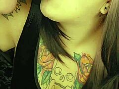 These lipstick marks lead to such a sloppy deepthroat on this chubby milf's toy.