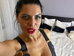 Kira Queen strips down and thrusts her thick toy deep inside