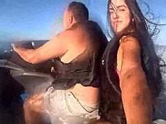 hey, check out these wild adventures on a jet ski in guarujá sea with a sexy young brazilian teen and her long hair.
