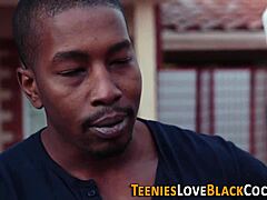 Hey, this slut with small tits handles a massive dick