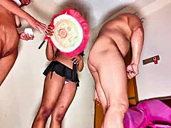 Two amazing bengali teen 18+ beauties enjoy wet threesome with blowjob anal fucking and squirting cumshot