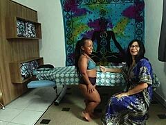 Aventuras Do Casal Mattos Takes Dwarf Pitoco and Anãzinha Do Mau to Beach for Massaging Tiny Pussy and Tight Ass in Fetish Fun