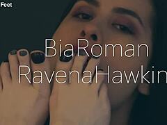 this dominant bitch uses her wet pussy and feet to control you with deep licks and vibrator play