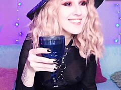 Sexy Witch With Tattoo And Stockings Enjoys Anal Play Using Dildo In Solo Masturbation Session