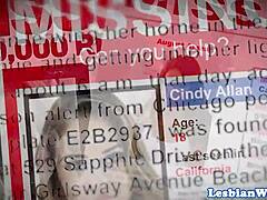 Gorgeous milf in glasses teases and licks cute teen babe with big tits in bedroom