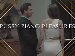 oh man, alexis james is teasing her tight petite pussy on the piano with such pretty young vibes 😏