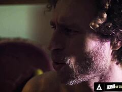 sexy babe siouxsie q gets her pussy fucked by stepdad during movie watching