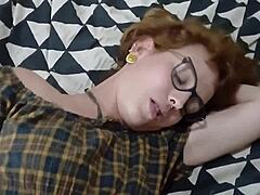 Friend's girlfriend rides my massive cock hard and films every intense moment