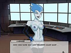 dc comics something unlimited part 29 hints at livewire in catsuit giving intense blowjob in cosplay scene