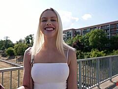 German scout picks up big clit blonde girl vivian lola for first time anal sex at casting